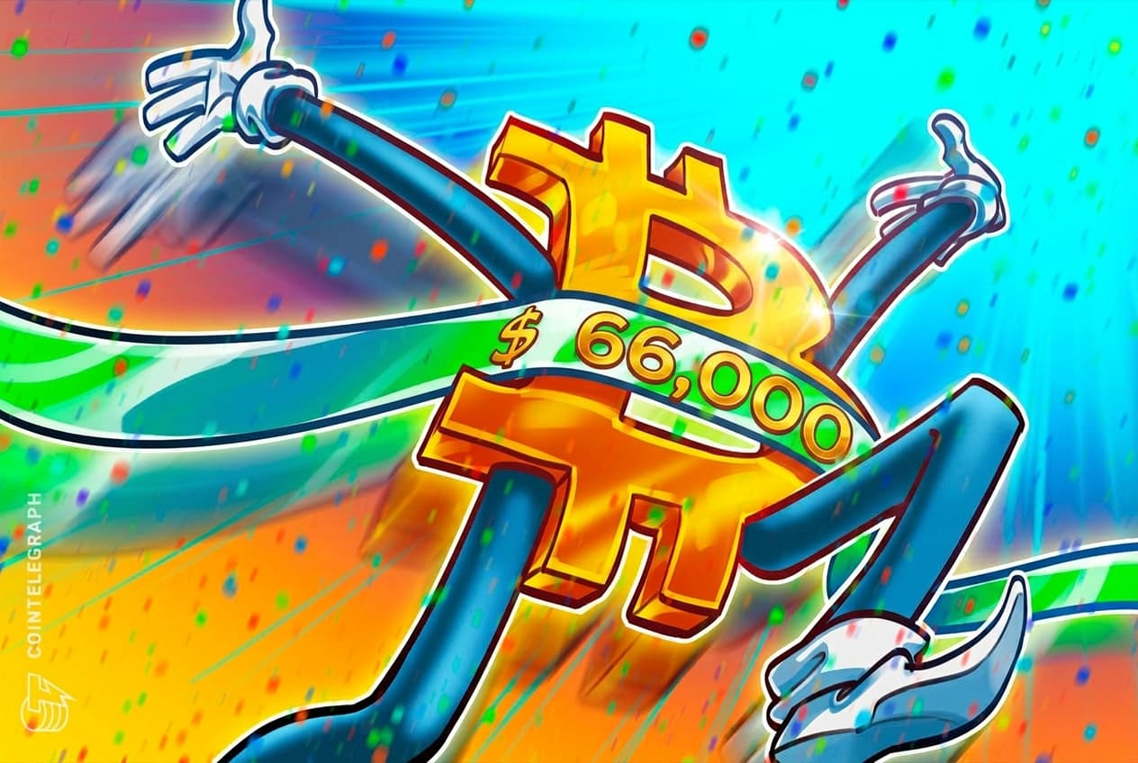 Bitcoin Breaks Through $66K as Technical Setup Points to Fresh Monthly Peak