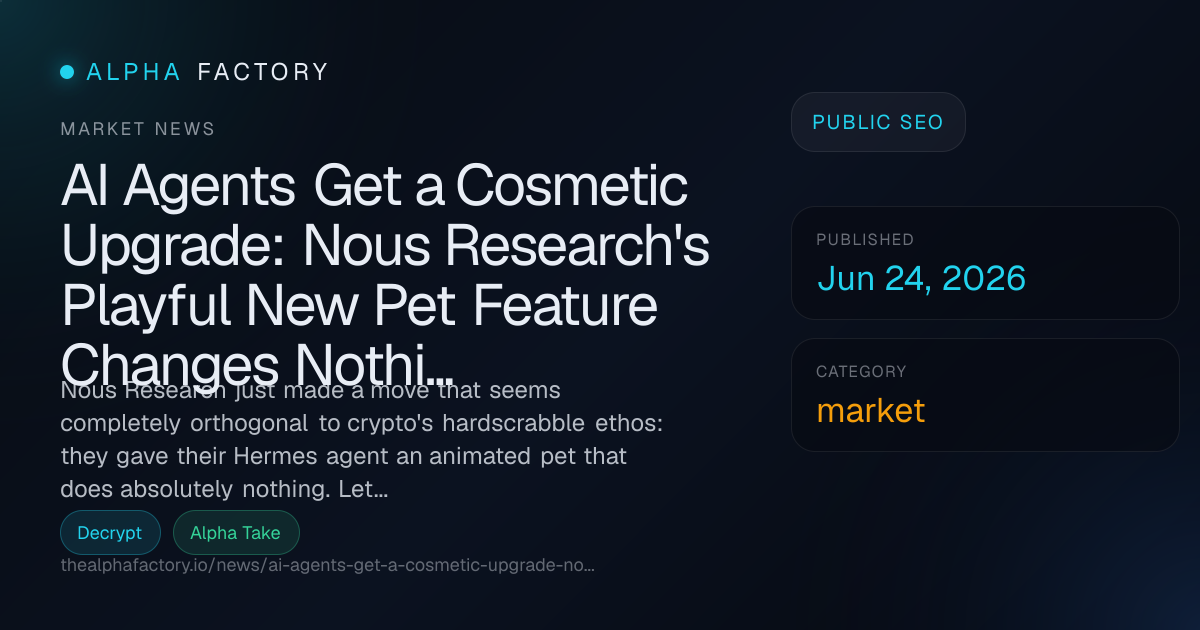 AI Agents Get a Cosmetic Upgrade: Nous Research's Playful New Pet ...