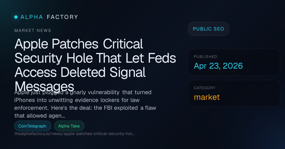 Apple Patches Critical Security Hole That Let Feds Access Deleted ...