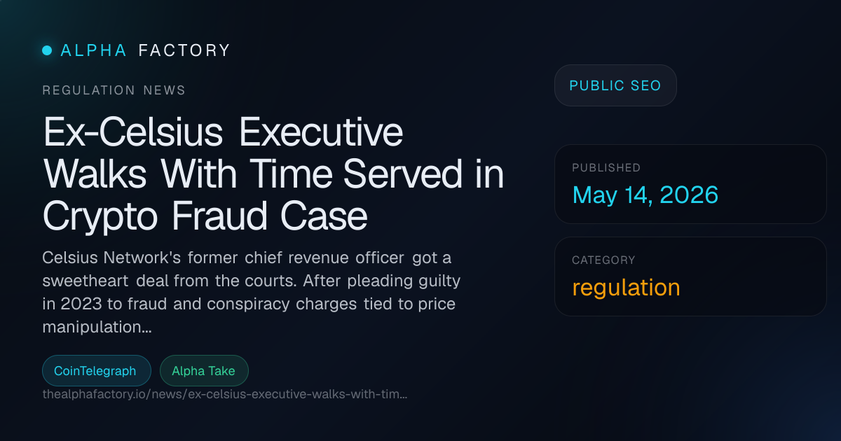 Ex-Celsius Executive Walks With Time Served in Crypto Fraud Case ...