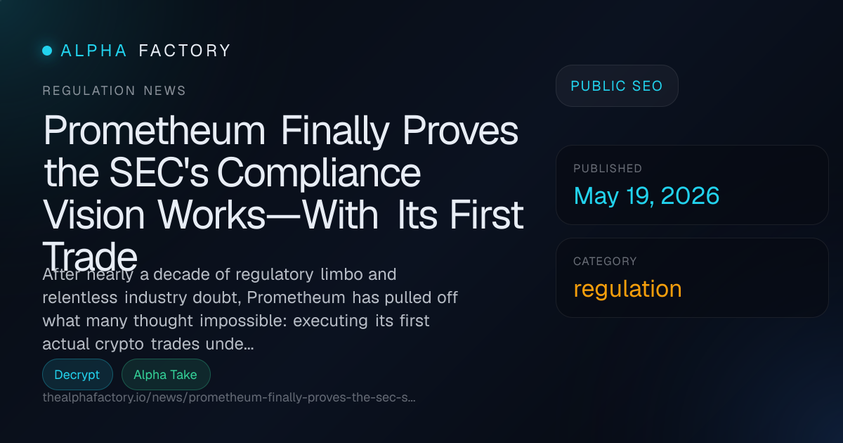 Prometheum Finally Proves the SEC's Compliance Vision Works—With Its ...