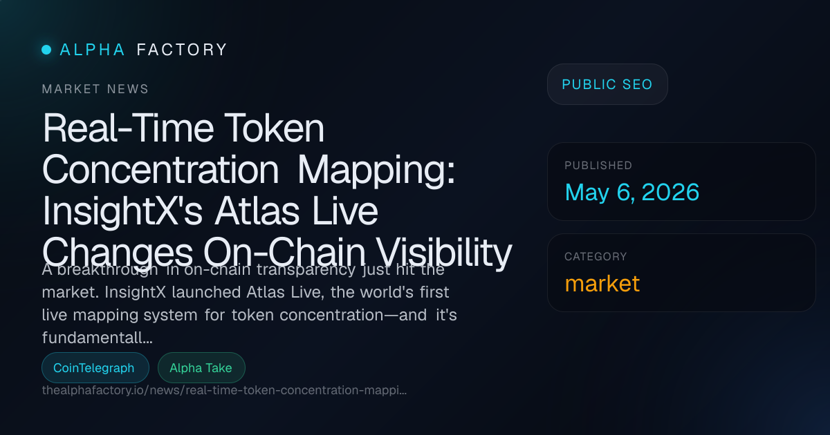 Real-Time Token Concentration Mapping: InsightX's Atlas Live Changes On ...