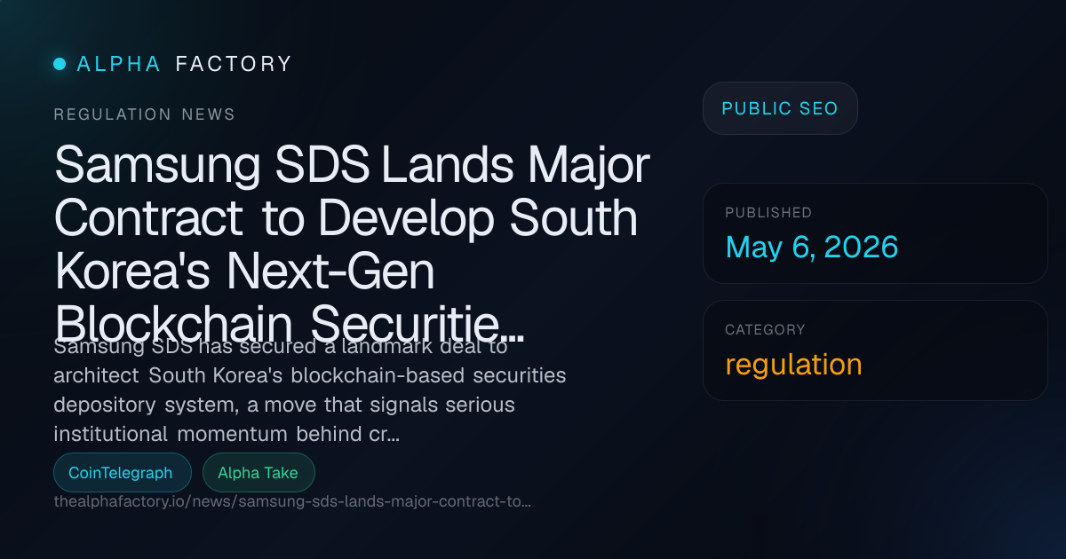 Samsung SDS Lands Major Contract to Develop South Korea's Next-Gen ...
