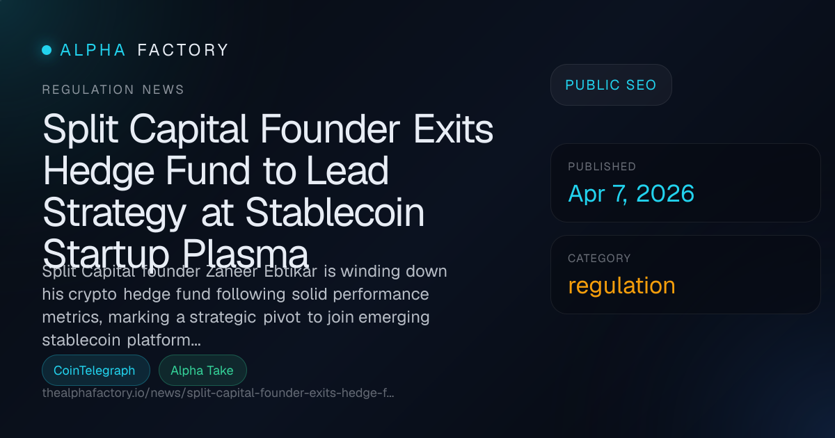 Split Capital Founder Exits Hedge Fund to Lead Strategy at Stablecoin ...